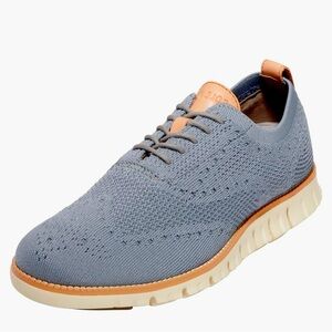 Men's Gray Knit Oxford Shoes